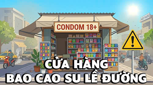Cảnh báo các cửa hàng bao cao su lề đường bán hàng kém chất lượng